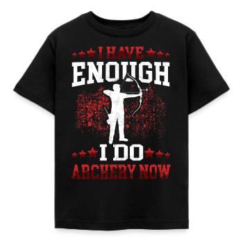 Je vais archer de tir à l’arc - T-shirt Enfant - noir - Devant - AI Model Kid Female (0cm)