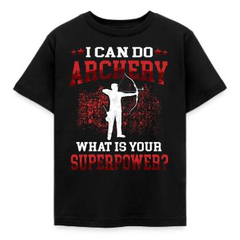 Archers Archer de tir à l’arc Sperkraft - T-shirt Enfant - noir - Devant - AI Model Kid Female (0cm)