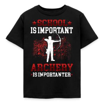 Tir à l’arc des archers importants Archers - T-shirt Enfant - noir - Devant - AI Model Kid Female (0cm)