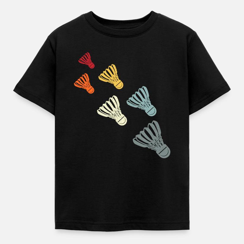 Badminton - Kinder T-Shirt - Schwarz