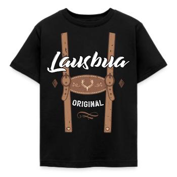 Lausbua T-Shirt Kinder Trachtenshirt Jungen Tracht - Kinder T-Shirt - Schwarz - Vorne - AI Model Kid Female (0cm)