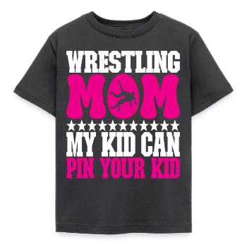 Lutte Maman Lutteuse - T-shirt Enfant - charbon - Devant - AI Model Kid Female (0cm)