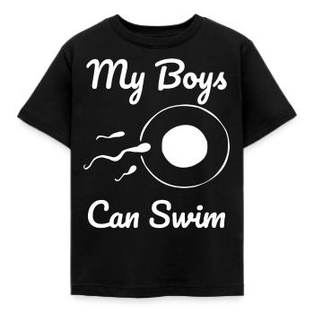 Schwangerschaftsverkündigung: My Boys - Kinder T-Shirt - Schwarz - Vorne - AI Model Kid Female (0cm)