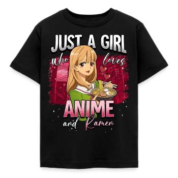 Anime Otaku Weeb - T-shirt Enfant - noir - Devant - AI Model Kid Female (0cm)