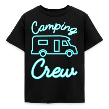 Camping Crew Motorhome Semi-Integrated Driver - Kids' T-Shirt - black - Front - AI Model Kid Female (0cm)