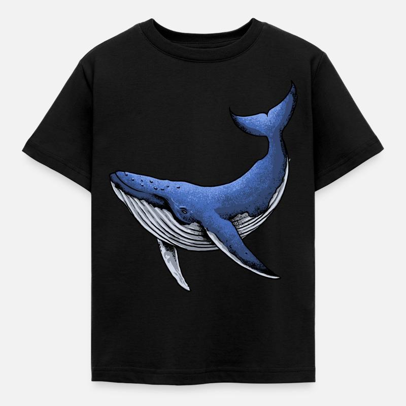 Cadeau de baleine orque bleue - T-shirt Enfant - noir