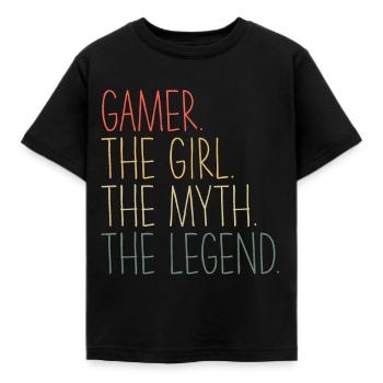 Gamer Girl niedliches Videospiel für - Kinder T-Shirt - Schwarz - Vorne - AI Model Kid Female (0cm)