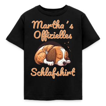 Martha´s Offizielles Schlafshirt - Kinder T-Shirt - Schwarz - Vorne - AI Model Kid Female (0cm)