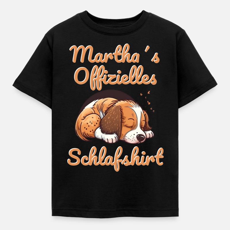 Martha´s Offizielles Schlafshirt - Kinder T-Shirt - Schwarz