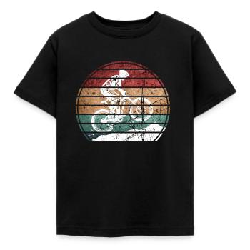 Mountainbike Vintage MTB Downhill Biking - Kinder T-Shirt - Schwarz - Vorne - AI Model Kid Female (0cm)