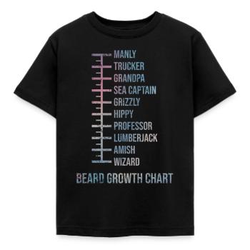 Beard Measurement Chart - Kinder T-Shirt - Schwarz - Vorne - AI Model Kid Female (0cm)