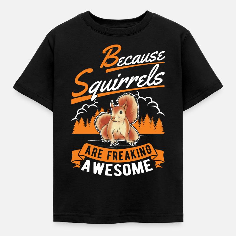 Écureuil Cadeau Écureuil Gris Écureuil - T-shirt Enfant - noir