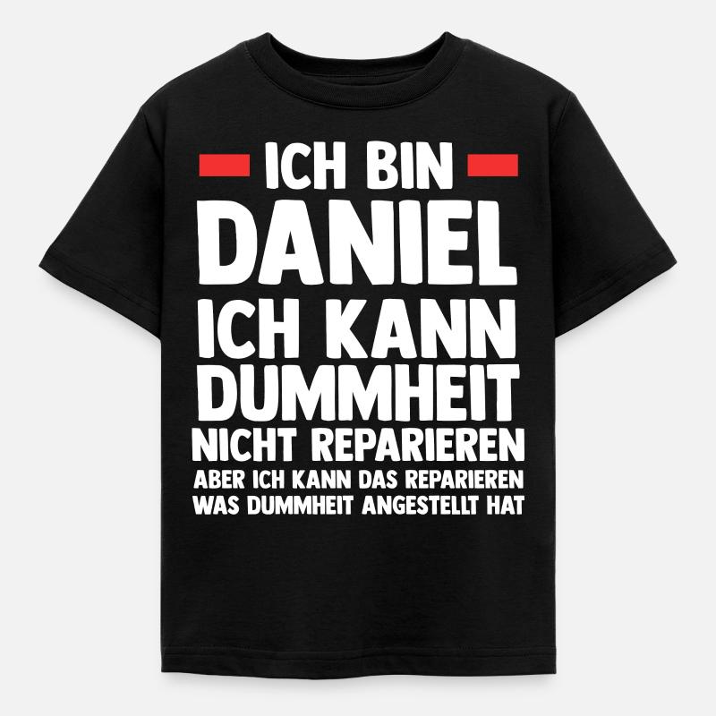 Daniel - Kinder T-Shirt - Schwarz