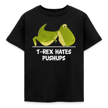 T-Rex déteste les pompes - T-shirt Enfant - noir - Devant - AI Model Kid Female (0cm)