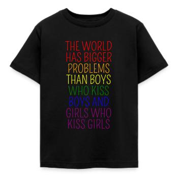 Le monde a de plus gros problèmes Gay Pride - T-shirt Enfant - noir - Devant - AI Model Kid Female (0cm)