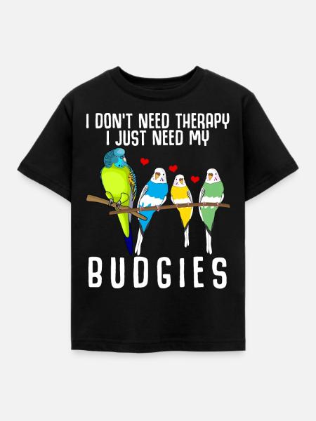 Wellensittich Sittich - Kinder T-Shirt - Schwarz