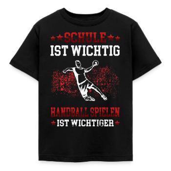 Handball spielen ist wichtiger Handballer - Kinder T-Shirt - Schwarz - Vorne - AI Model Kid Female (0cm)