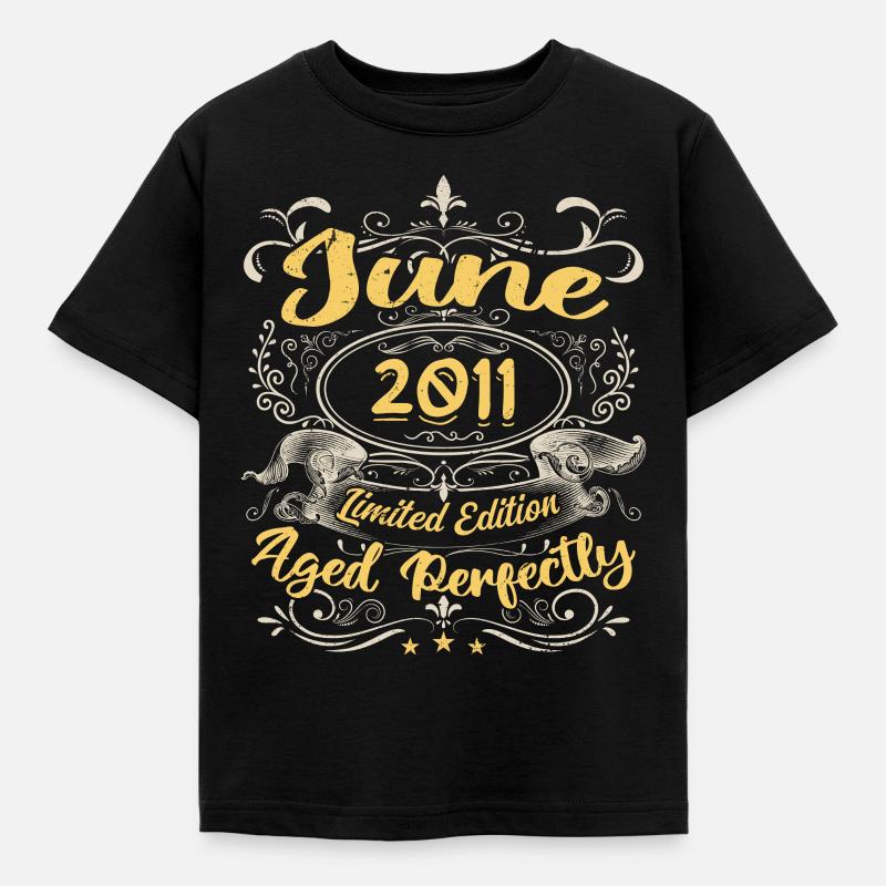 Juni 2011 | Vintage Geschenk 2011 - Kinder T-Shirt - Schwarz