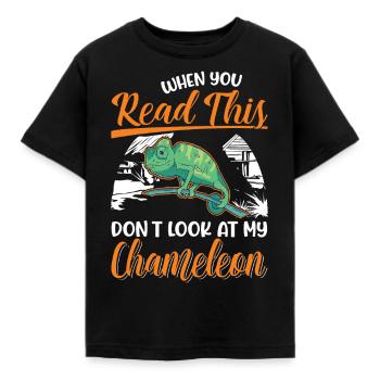 Caméléon Cadeau Caméléon - T-shirt Enfant - noir - Devant - AI Model Kid Female (0cm)