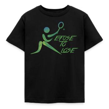 Le tennis refuse de perdre sa motivation - T-shirt Enfant - noir - Devant - AI Model Kid Female (0cm)
