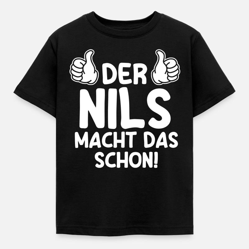 Nils - Kinder T-Shirt - Schwarz
