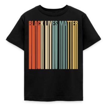 Rétro Black Lives Matter Vintage BLM - T-shirt Enfant - noir - Devant - AI Model Kid Female (0cm)