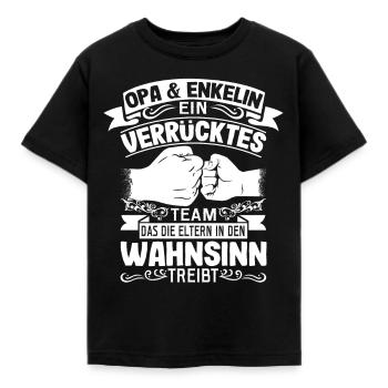 Opa und Enkelin Partnerlook Spruch Geschenk - Kinder T-Shirt - Schwarz - Vorne - AI Model Kid Female (0cm)