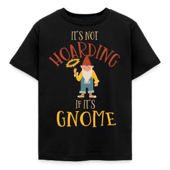 Gnome - Gnomsammeln - Gnome -Sammler - Kinder T-Shirt - Schwarz - Vorne - AI Model Kid Female (0cm)