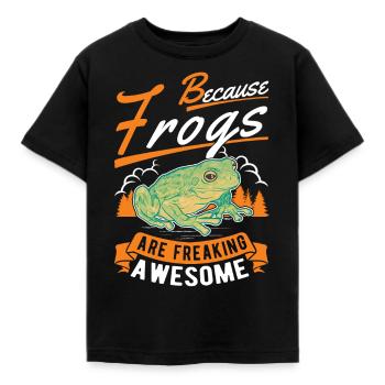 Frog Gift Tree Frog - Kids' T-Shirt - black - Front - AI Model Kid Female (0cm)