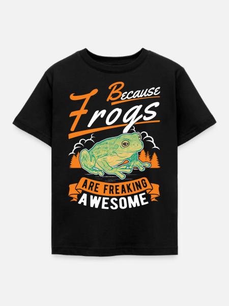 Frosch Geschenk Laubfrosch - Kinder T-Shirt - Schwarz
