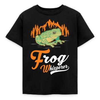 Frog Whisperer Cadeau Rainette - T-shirt Enfant - noir - Devant - AI Model Kid Female (0cm)