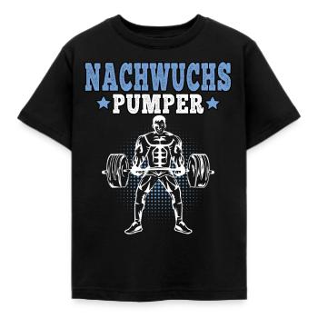 Nachwuchs Pumper Pumpen Fitnesstudio Fitness Gym - Kinder T-Shirt - Schwarz - Vorne - AI Model Kid Female (0cm)