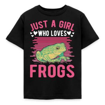 Grenouille Fille Rainette - T-shirt Enfant - noir - Devant - AI Model Kid Female (0cm)