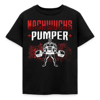 Nachwuchs Pumper Pumpen Fitnesstudio Fitness Gym - Kinder T-Shirt - Schwarz - Vorne - AI Model Kid Female (0cm)