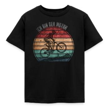 I am the Motor Vintage Biker MTB - Kids' T-Shirt - black - Front - AI Model Kid Female (0cm)