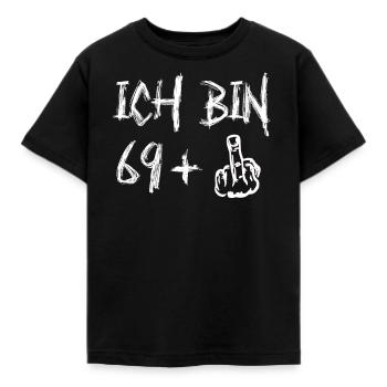 70. Geburtstag Ich Bin 69+ Provokantes - Kinder T-Shirt - Schwarz - Vorne - AI Model Kid Female (0cm)