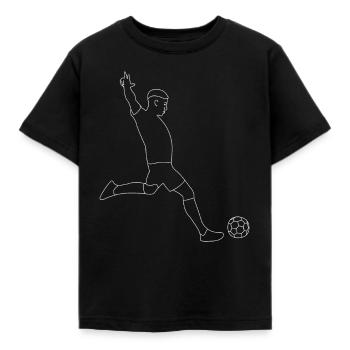 Football footballers - Kids' T-Shirt - black - Front - AI Model Kid Female (0cm)