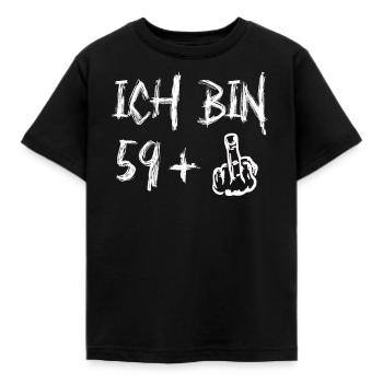 60. Geburtstag Ich Bin 59+ Provokantes - Kinder T-Shirt - Schwarz - Vorne - AI Model Kid Female (0cm)