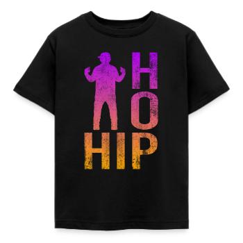 Hip Hop - Kinder T-Shirt - Schwarz - Vorne - AI Model Kid Female (0cm)