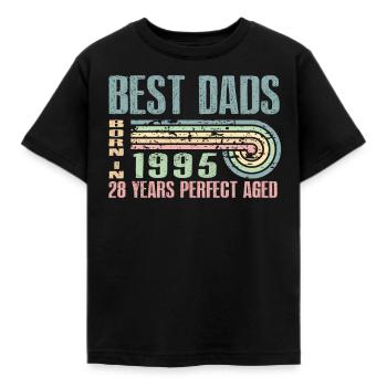 Les meilleurs pères sont nés en 1995, à l’âge de 28 ans, - T-shirt Enfant - noir - Devant - AI Model Kid Female (0cm)