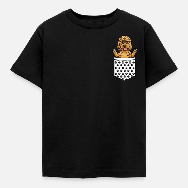 Cockapoo Hund In Tasche - Kinder T-Shirt - Schwarz