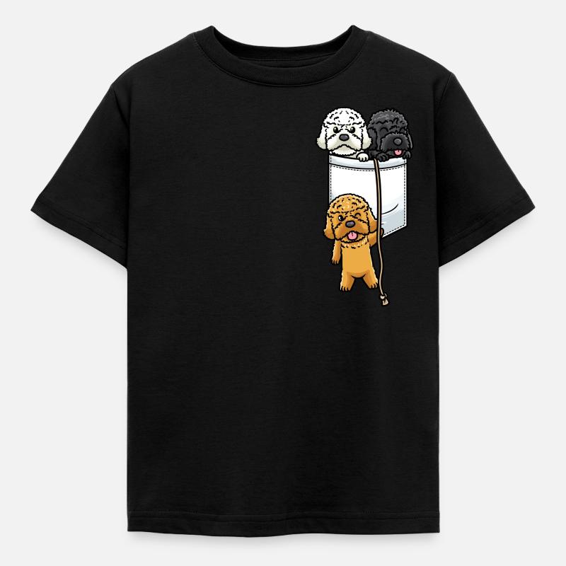 Cockapoo Hund In Tasche - Kinder T-Shirt - Schwarz
