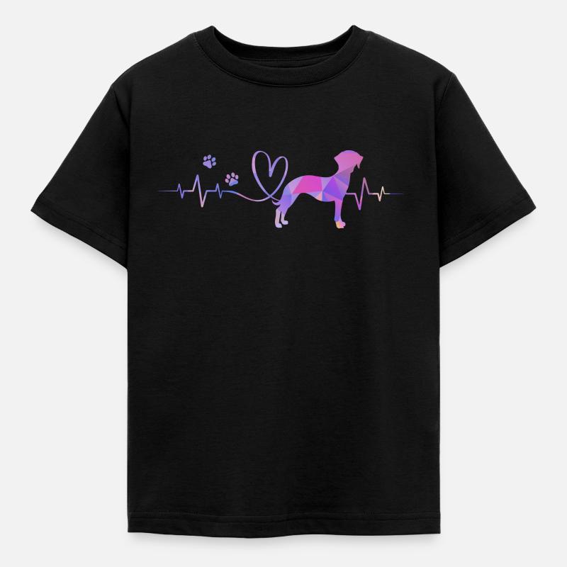 Whippet - Kinder T-Shirt - Schwarz