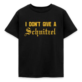 I Don't Give A Schnitzel - Kids' T-Shirt - black - Front - AI Model Kid Female (0cm)