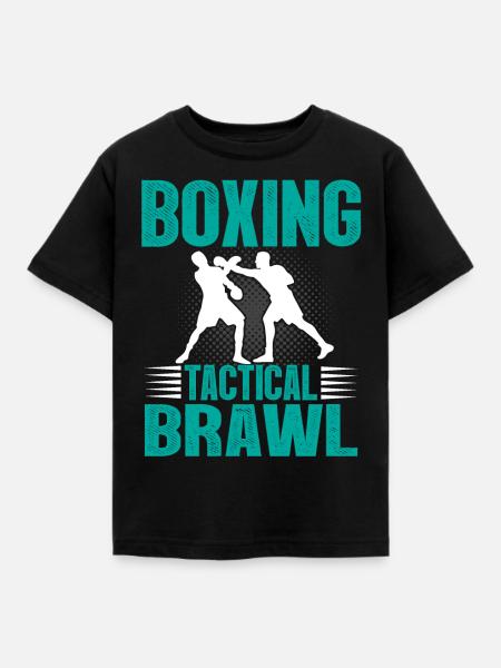 Boxing: Tactical Brawl - Kinder T-Shirt - Schwarz