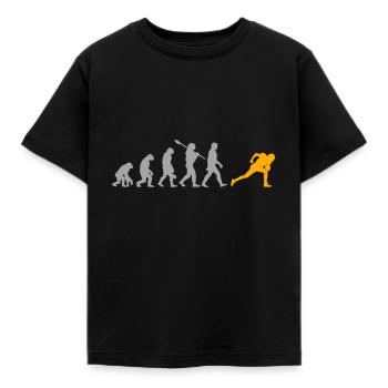 Fullback Evolution American Football Geschenk - Kinder T-Shirt - Schwarz - Vorne - AI Model Kid Female (0cm)