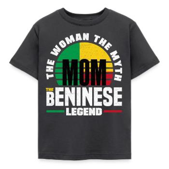 Béninois Bénin Drapeau Béninois Citation - T-shirt Enfant - charbon - Devant - AI Model Kid Female (0cm)