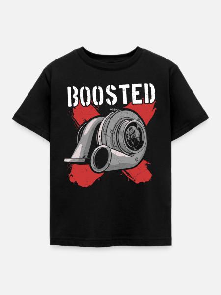 Turbolader Boosted - Turbo & Tuning - Kinder T-Shirt - Schwarz