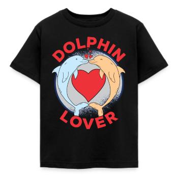 Dolphin lover Dolphins Dolphins Dolphins - Kids' T-Shirt - black - Front - AI Model Kid Female (0cm)