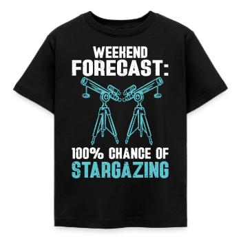 Stargazer Gift Kosmologie Stargazing - Kinder T-Shirt - Schwarz - Vorne - AI Model Kid Female (0cm)